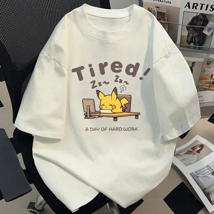 Pokemon Animation Derivatives Printed Short Sleeve T-Shirt Men's and Women's 2026 Summer New Fashion Casual Cotton Popular
