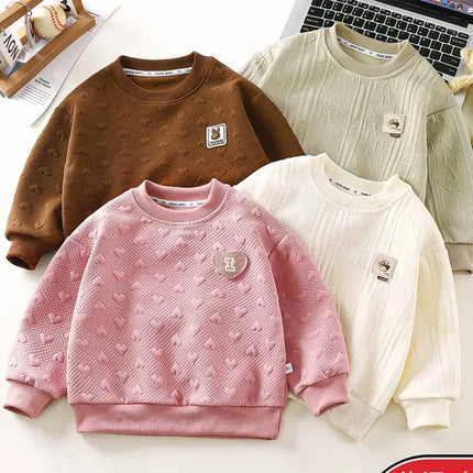 Boys Girls Casual Sweatshirt Autumn Spring Kids Long Sleeve Warm Pullover Children Clothing Teen Sportswear Coats