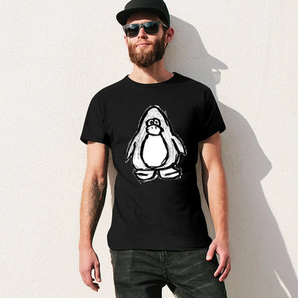 Dark and Gritty Club Penguin character T-Shirt blacks essential t shirt vintage anime shirt mens t shirt