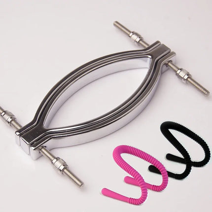 BDSM Labia Clamps Toy,Pussy Clitoris G-spot Speculum Spreader Lips of Vagina,Mouth Ring Gag,Adult Sex Whip Paddle,Bondage Gear