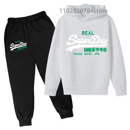Spring Kids AutumnTrend Casual Tracksuits 3-14 Years Boys and Girls Hoodie+Pants 2pcs Suits Children Daily Clothes Sets