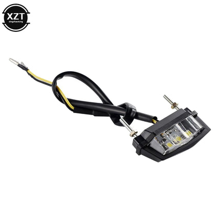 Nice Universal LED License Plate Light Taillight 12V for Motorcycle Sports Car Off-road Bicycle Scooter Mini License Plate Light