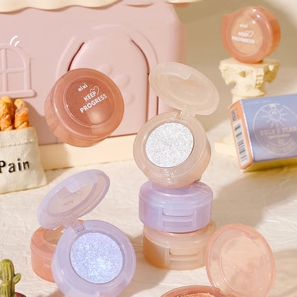 Diamond Highlighter Palette Gorgeous Glitter Eyeshadow Glossy Shiny Silkworm Shadow Shimmer Cowherd Weaver Girl Eyes Makeup
