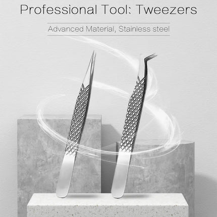 False Eyelash Tweezers For Fake Eyelashes Extensions Individual Curved Strip Lashes Eyebrow Hair Clip Tongs Nail Art Makeup Tool