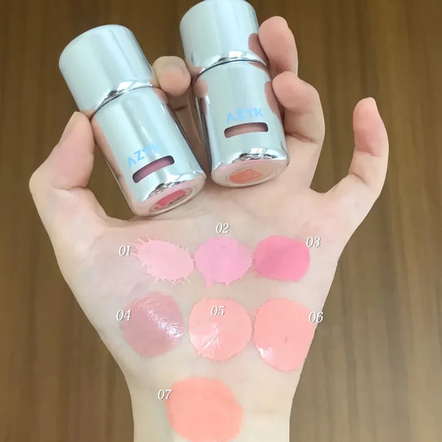 AZTK Liquid Blush Korean Style Makeup Matte Waterproof Brighten Face Peach Pink Purple Jelly Color Blusher Nude Rubores Rouge