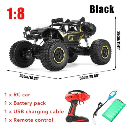 50CM 1:8 Oversized Size Metal Alloy Body 4WD RC Trucks  2.4G Radio Control Off-road 4x4 Vehicle Child Electric Car Toy for Kids