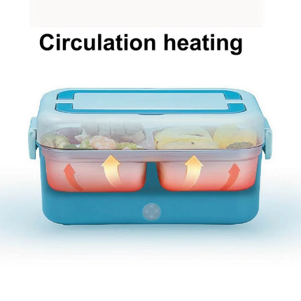 12V/220V Electric Heated Lunch Box No Water Added Car Food Heater Portable Camping Insulated Lunch Box Work Lunch Box 1000ml