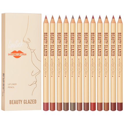 12pcs Lip Liner Pencil Set Matte Nude Sharping Lipliner Pencil Lipstick Waterproof Long Lasting Lipstick Pen Lip Tint Cosmetics