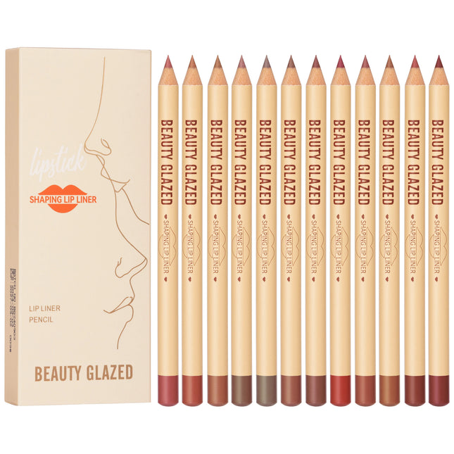 12pcs Lip Liner Pencil Set Matte Nude Sharpening Lipliner Pencil Lipstick Waterproof Long Lasting Lipstick Pen Lip Tint Cosmetics