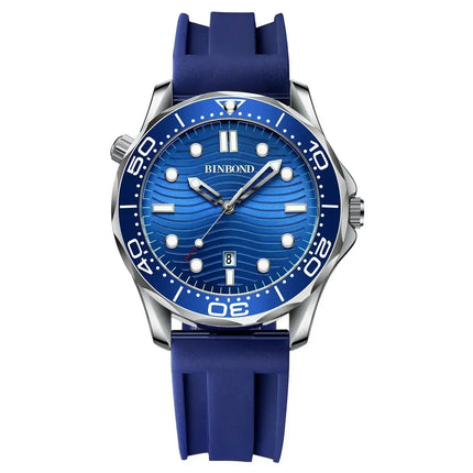 BINBOND Fashion Business Ultra-thin Seahorse Series Men's Quartz Watches Waterproof Luminous Sport Multifunction Men's Wristwatch