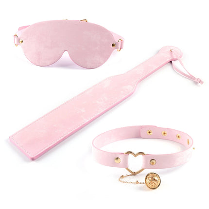 4 Colors Fetish BDSM Bondage Erotic Toy Restraint Set Sex Toys For Women Eye Mask&Spanking Paddle&Collar Kit Couples Sex Tool