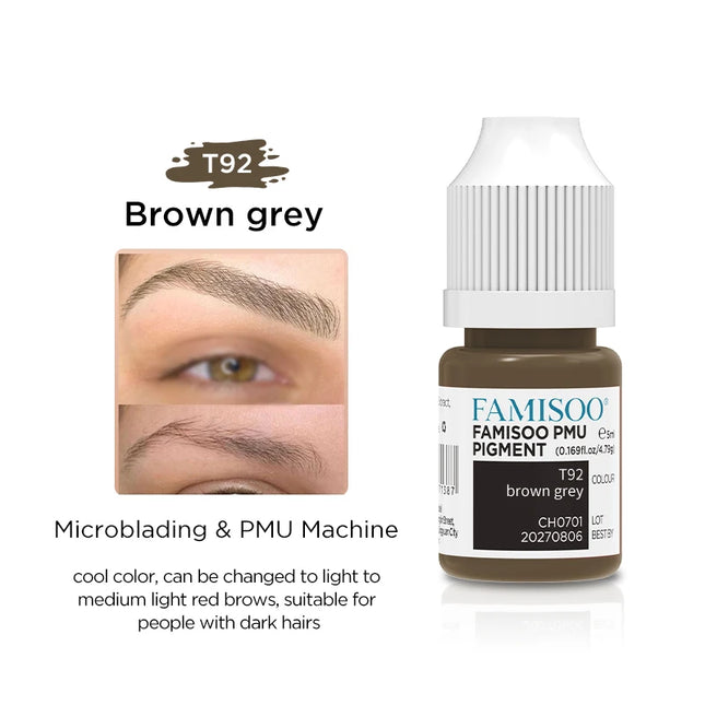 FAMISOO 5ml Lip Ink Permanent Makeup Pigments Eyebrows Henna Semi Permanent Microblading Latest Tattoo Paint Ink