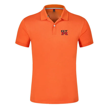 Initial D GTR R35 Print 2026 Men's New Summer Fashion Polo Shirts Comfortable Short Sleeves Harajuku Casual Sport Top