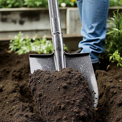 Manganese Steel Digging Pointed Shovel Household Vegetable Cropping Shovel Thickened Long Handle Shovel Garden Planting Tools