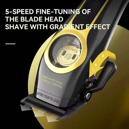 Kemei KM-2373 Professional Hair Clipper Magnetic Levitation Motor 8800 Rpm Charging Base Hair Clipper Men's Trimmer for Men