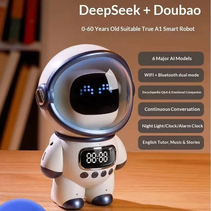 Ai Chat Robot 6 Ai Models Wifi Bluetooth Dual Mode Desktop Companion Night Light Clock Alarm Intelligent Office Assistance