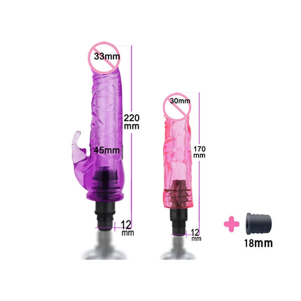Vibrators False penis for FemaleMassage Gun Head Crystal Adult Massage gun accesorie silicone heads for Fascia gun percussion