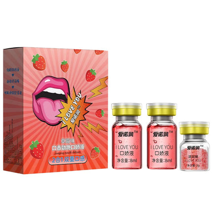 2-in-1 Fruity Strawberry Pineapple Lubricant Lickable Oral Sex Lubricating Fluid Adult Flirting Oral Sex Couple Stimulate Lube