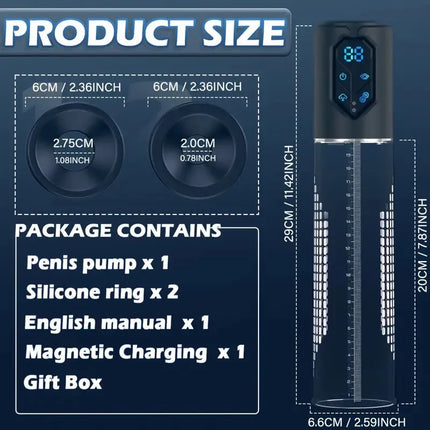 Automatic Penis Pump Vacuum Pump Male Masturbator Cup Massage Sucking Vibrator Enlargement Erection Trainer Adult Sex Toys Men