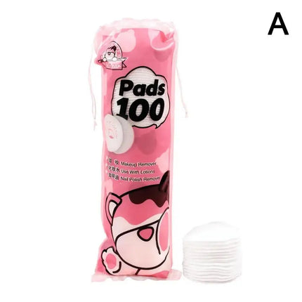 100pcs Cotton Pads Round Make-Up Cotton Soft Make Up Nail Polish Remover Makeup Remover Pads Disposable Clean Cotton for Face