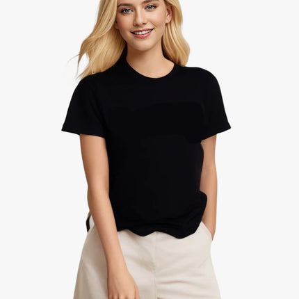Butterfly and Lip Printed Plus Size T-Shirt for Women, Short Sleeved Round Neck Casual Top, Fashionable Street Original Style Tops