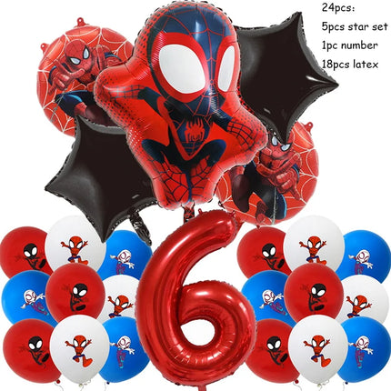 Spidey And His Amazing Friends Happy Birthday Party Decorations SpiderMan Theme Balloons Supplies Tablecloth Tableware Kids Gift