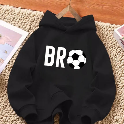 Autumn Casual And Fashionable Letter-Printed Hooded Sweatshirt For Boys