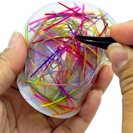 6cm Skin Picking Fidget Toys with Tweezer Silicone Picking Pad Hair Pulling Stress Relief Fidget Toys for Adults Kids juguetes