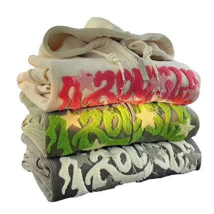 CGC Vintage y2k Zip Up Hoodies Spring Autumn Loose Hooded Sweatshirts Harajuku Long Sleeve Tops Letter Printing Female Clothing