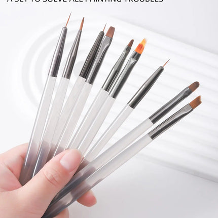 Nail Art Brushes Set, 14pcs Nail Design Painting Brushes, Professional Nail Art Design Brushes, Nail Fine Liner Brushes