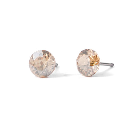 (Wholesale) Stainless Steel Stud Earrings Genuine Crystals from Austria for Women Girls Wedding Party Jewelry 4/6/8mm