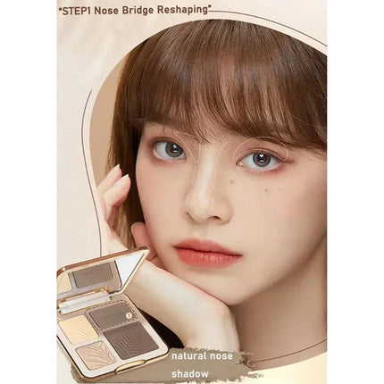 Judydoll Facial Highlighter Makeup Palette Matte Shadow Shimmer Nose Natural Long Lasting Contour Cosmetics Makeup