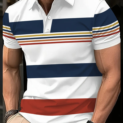 Men'sSummer Casual Short SleevedPolo Shirt with A Collar,A Casual and Fashionable Versatile Top Suitable for Daily Use in Summer