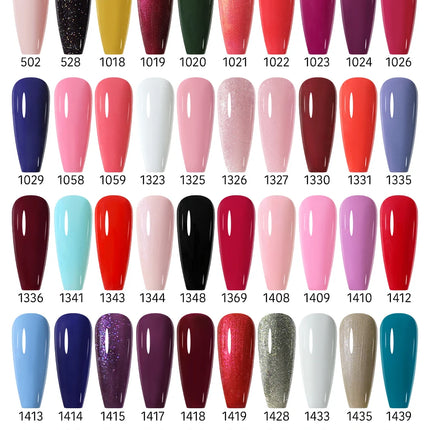 Parkson 8ml HEMA TPO FREE Color Gel Nail Polish Nude Pink Red Green Collection Nail Gel Polish Glitter Soak Off UV LED Gel