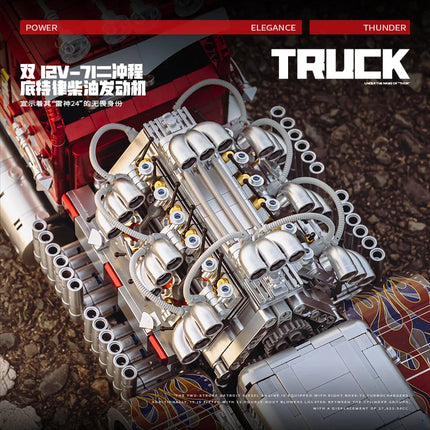 3485PCS MOC Technical Thor 24 Heavy Truck Car Building Blocks Assembling Car Bricks Model Toys for Boys Kids Xmas Gift Set