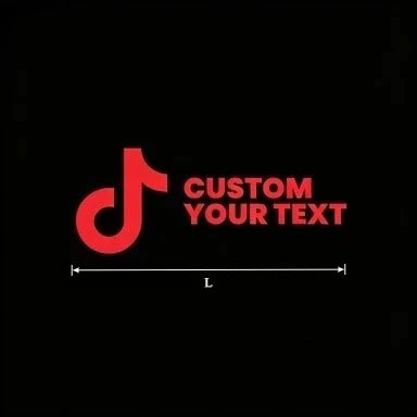 Personalized Car Sticker with TikTok Name PVC Iridescent Waterproof Auto Decal Free Design Service