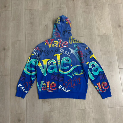 Streetwear Shinning Diamond Zipper Terry Hooded Hoodie for Men Oversized Graffiti Flame Cardigan Rhinestone Sweatshirt Jacket