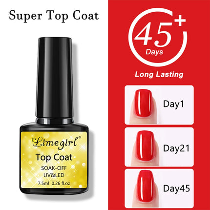 LIMEGIRL Multifunctional Nail Top Coat And Base Coat for Nails UV Gel Polish Soak Off Varnishes Kit No-acid Primer Manicure Set