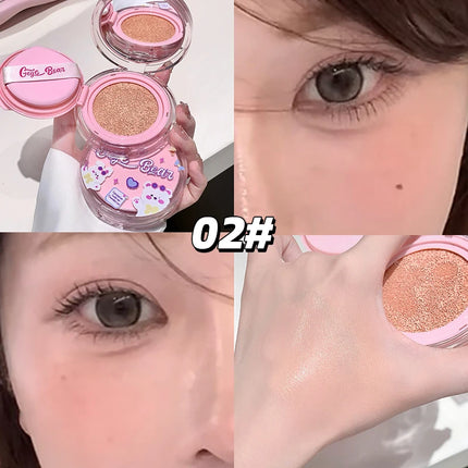 Gege Bear Clear  Air Cushion Cream, Natural, Hydrating, Long-Lasting, Coverage for Dry and Oily Skin Types to Even Skin Tone
