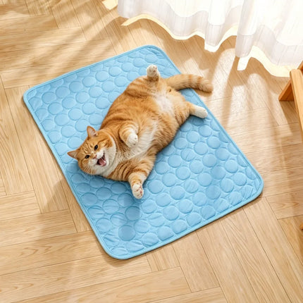 Summer Pet Cooling Pad Non-Toxic Ice Silk Dog Cat Cooling Bed Mat Anti-scratching Reusable Cool Cushion for Dogs Cats