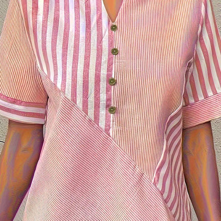 Women's Oversized Woven Shirt Long Sleeve Casual Button up Loose Fit Shirt for All Seasons
