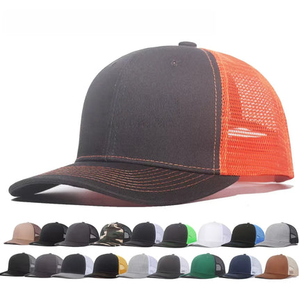 Summer Unisex Slight Curved Brim Trucker Hat Hot Sale Breathable Casual Cap for Men Women Outdoor Daily Wear