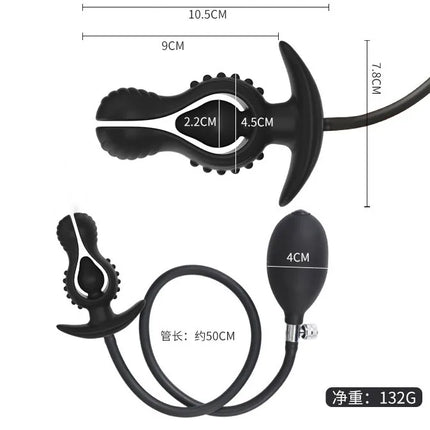 Gas Charging Ass Orgasmic Dilatation Inflatable Anal Beads Plug Speculum Buttplug Prostate Stimulator Anus Masturbador Masculino