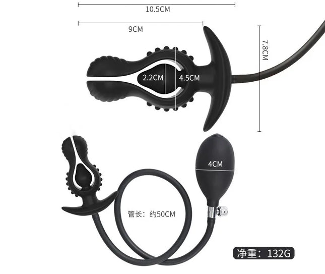 Gas Charging Ass Orgasmic Dilatation Inflatable Anal Beads Plug Speculum Buttplug Prostate Stimulator Anus Masturbador Masculino