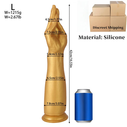 Huge Fisting Hand Buttock Anal Plug Strong suction cup Silicone Long Fist Vaginal Dilator Big Fist Anal Plug Gay And Lesbian Sex