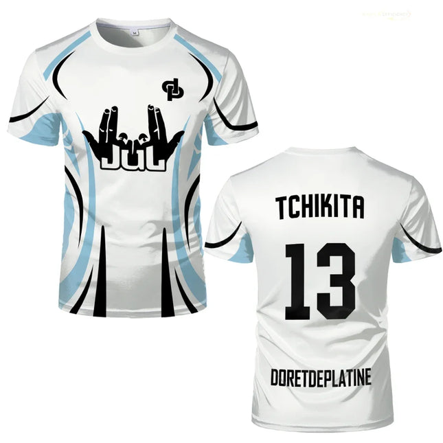 JUL 3D Series 90-Minute Football T-Shirt, Quick-Dry Summer Outdoor Sports T-Shirt for Men, Loose-Fit Crew Neck T-Shirt