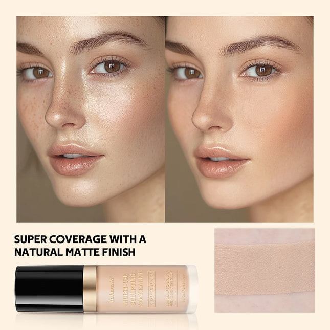 Lakerain Concealer Liquid High Coverage Cover Acne Dark Circles Foundation Modify Oil Control Face Contouring Cosmetics