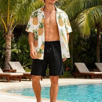 2026 Summer Men's Swim Trunks 5 Inch With Compression Liner Board Shorts Bathing Suits Pockets Beach Swimsuits Surfing LYZ095