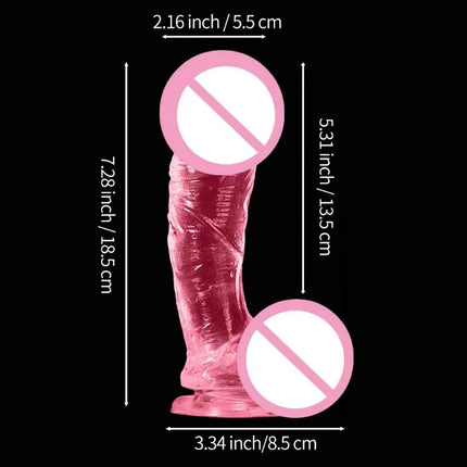 Soft Pink Dildo with Suction Real Dildo Fake Dick Penis Erotic Adult Gay Sex Toys Anal Plugs for Women Sexyshop Penis Products