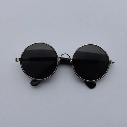 Lovely Vintage Round Pet Sunglasses Reflection Eye wear glasses For Small Dog Cat Animal Photos Props Accessories
